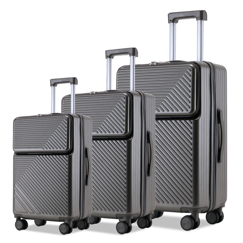 JMT-803530 20 Inch and 24 Inch Wheeled Suitcase Travel Bag Set - 3 Piece Luggage Organiser