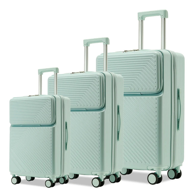 JMT-803530 20 Inch and 24 Inch Wheeled Suitcase Travel Bag Set - 3 Piece Luggage Organiser