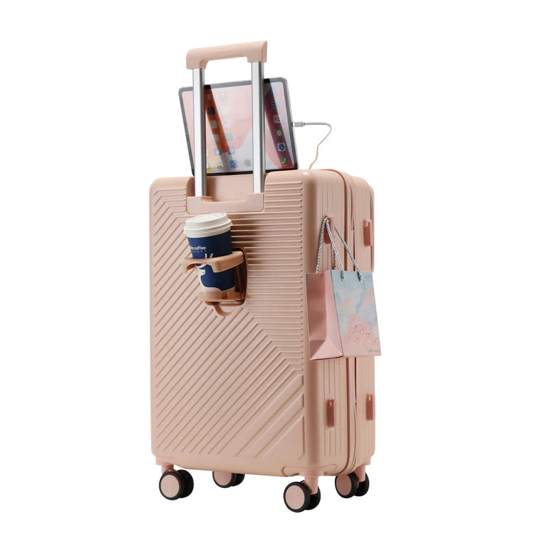 JMT-803530 20 Inch and 24 Inch Wheeled Suitcase Travel Bag Set - 3 Piece Luggage Organiser