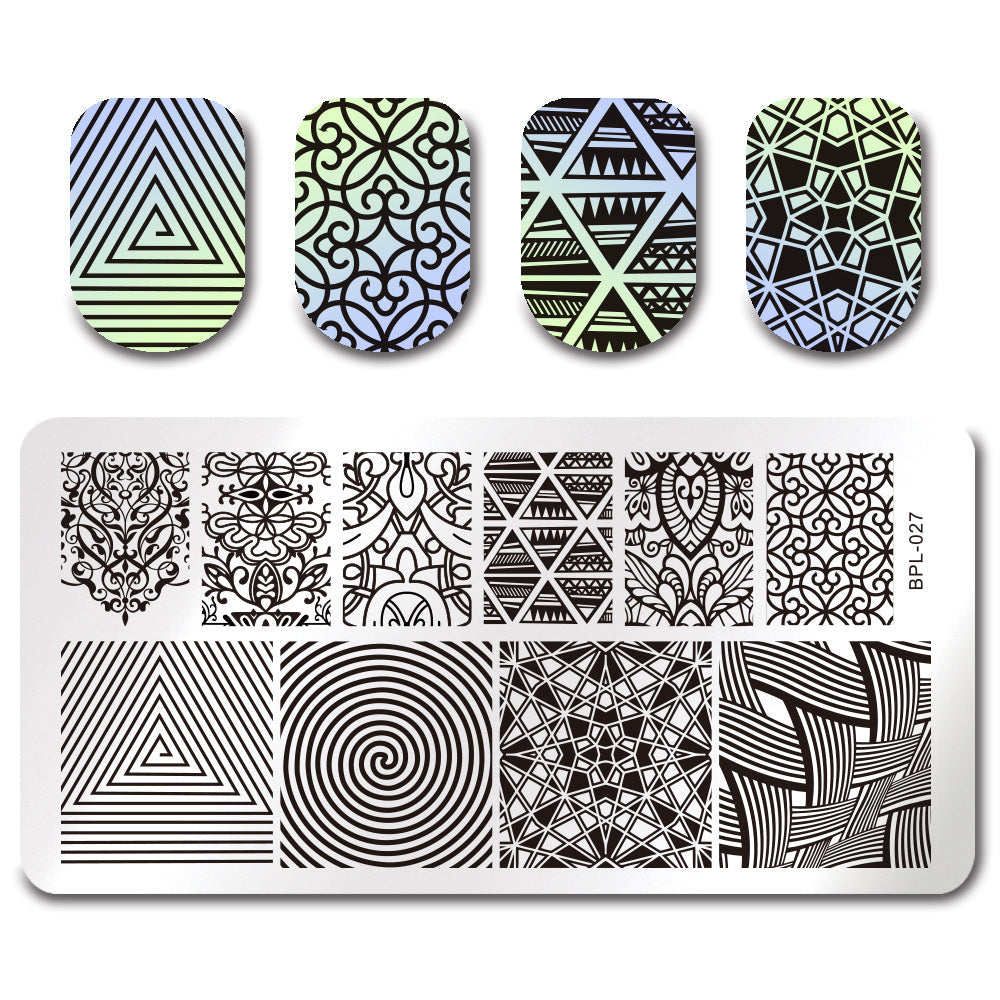 JMT-803786 Rectangular Nail Print Plate Tool for Artistic Nail Designs