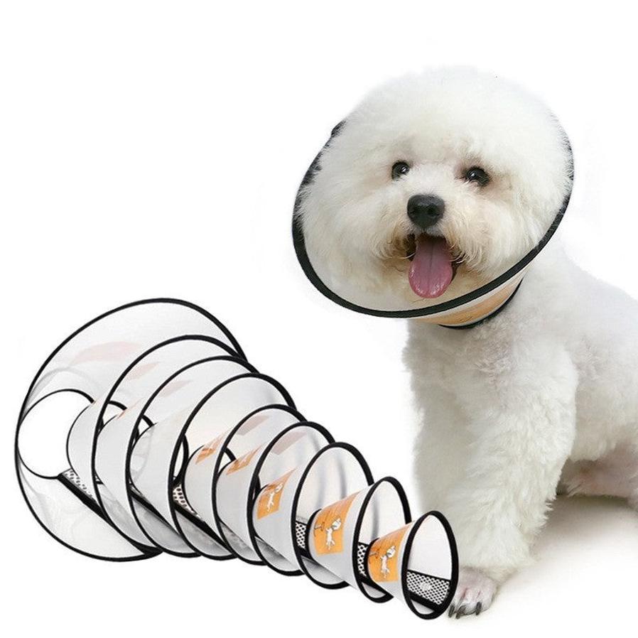 JMT-804298 Adjustable Pet Cleaning Collar for Cats and Dogs - Comfort Fit with Velcro Closure, Multiple Sizes Available