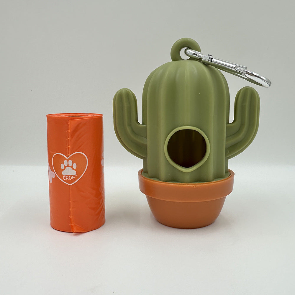 JMT-804618 Cactus-Shaped Dog Waste Bag Dispenser - Easy Carry Pet Waste Bag Holder for Hassle-Free Cleanup