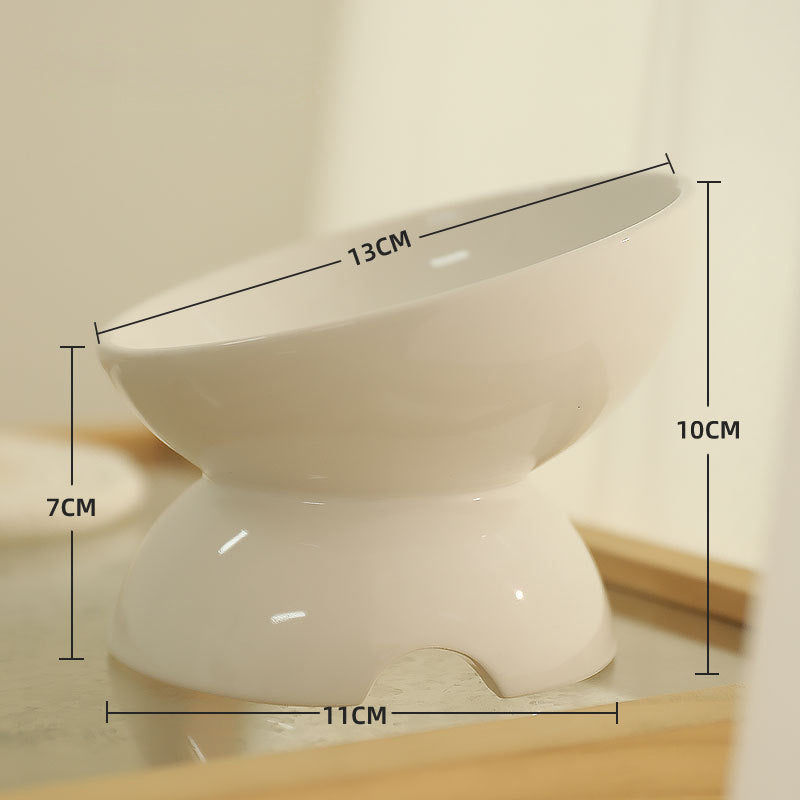 JMT-804810 Ceramic Cat Food Bowl with Slanted Design - Ideal for Comfortable Feeding and Water Access