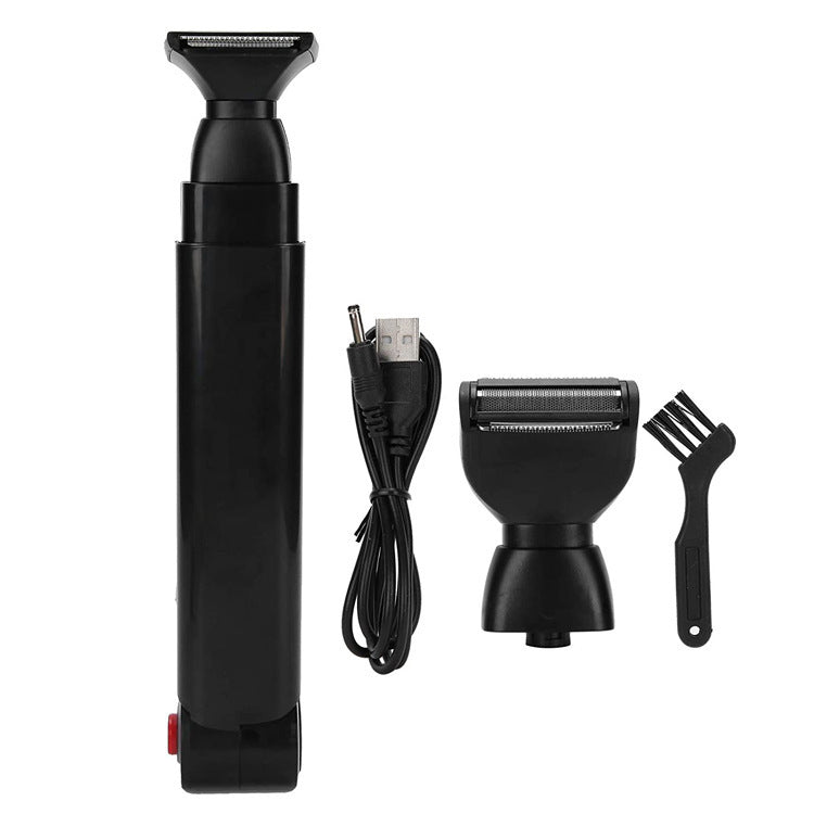 JMT-804874 Electric Back Hair Shaver with 180° Foldable Handle and Dual Blades for Safe, Smooth Hair Removal