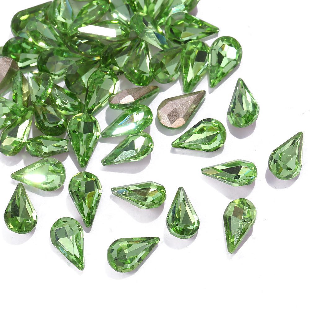 JMT-804938 Starry Sky Transparent Water Drop Nail Decoration Set - 100PCS Sweet Style Diamond Ornaments