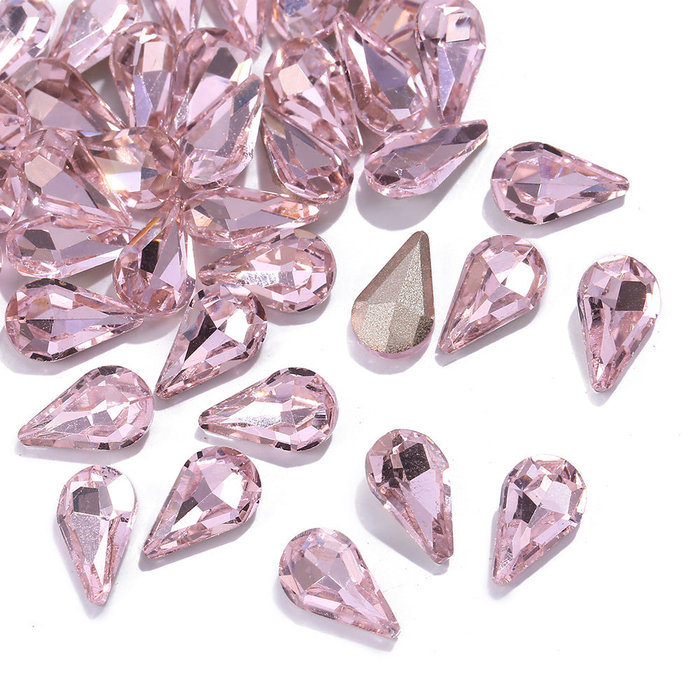 JMT-804938 Starry Sky Transparent Water Drop Nail Decoration Set - 100PCS Sweet Style Diamond Ornaments