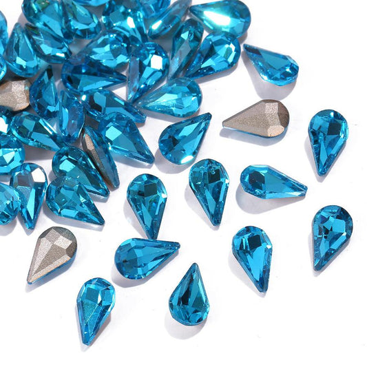 JMT-804938 Starry Sky Transparent Water Drop Nail Decoration Set - 100PCS Sweet Style Diamond Ornaments