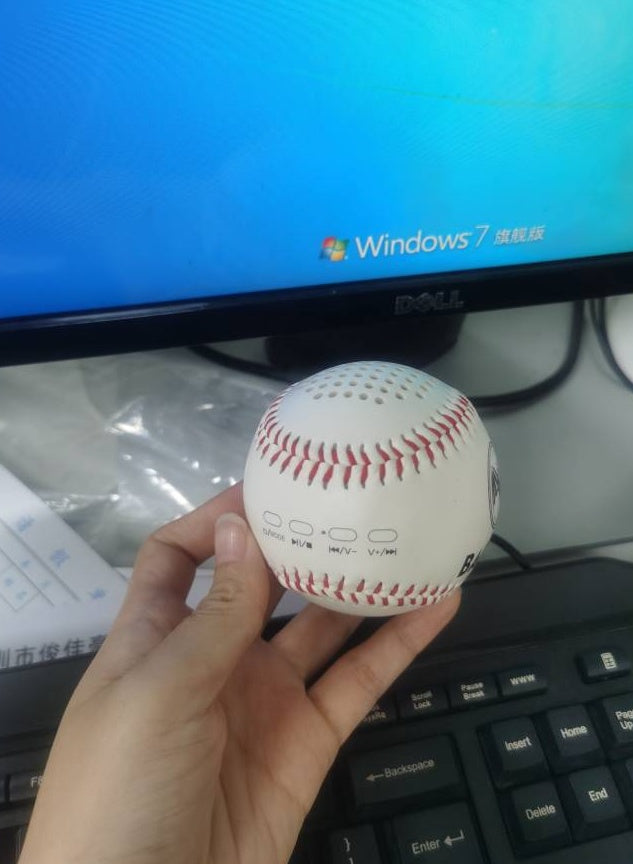 JMT-805130 Bluetooth Baseball Home Speaker - Compact 3W Output, 150-18000Hz Frequency, White/Orange/Green Colors