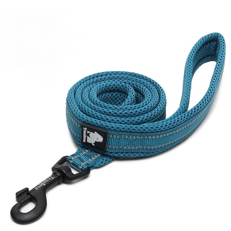 JMT-805130 Reflective Nylon Dog Leash with Zinc Alloy Buckle - Soft, Durable, 110cm Length for Small to Large Dogs
