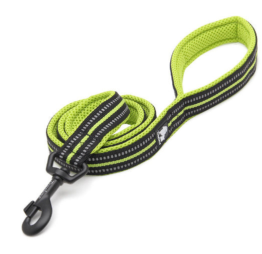 JMT-805130 Reflective Nylon Dog Leash with Zinc Alloy Buckle - Soft, Durable, 110cm Length for Small to Large Dogs