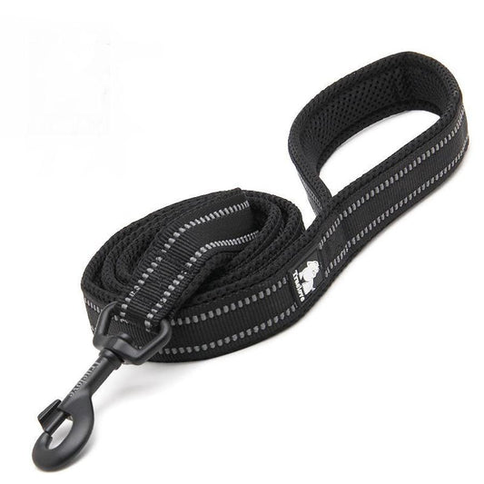 JMT-805130 Reflective Nylon Dog Leash with Zinc Alloy Buckle - Soft, Durable, 110cm Length for Small to Large Dogs