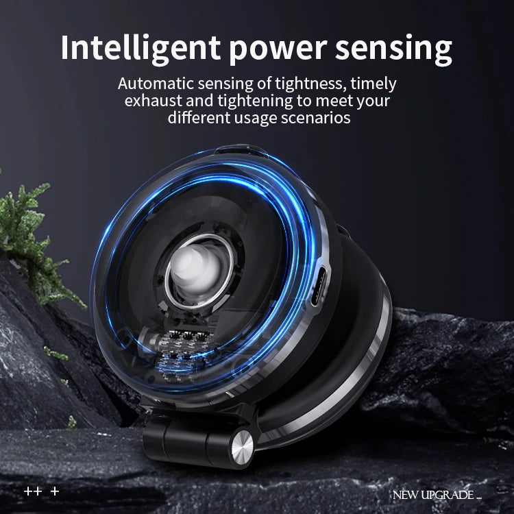 JMT-805450 360-Degree Adjustable Car Phone Holder with 10W Wireless Charging and Dual Vacuum Suction Cups
