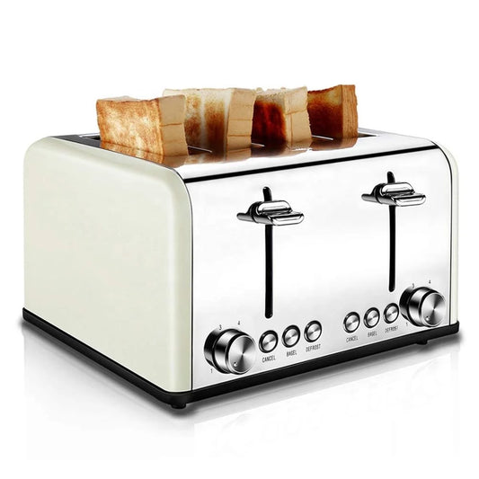 JMT-805450 Extra Wide Slot Stainless Steel 4 Slice Vertical Toaster with Compact Design