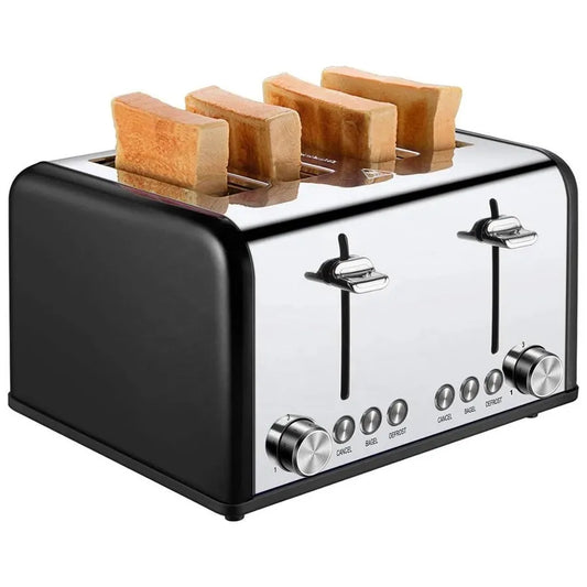 JMT-805450 Extra Wide Slot Stainless Steel 4 Slice Vertical Toaster with Compact Design