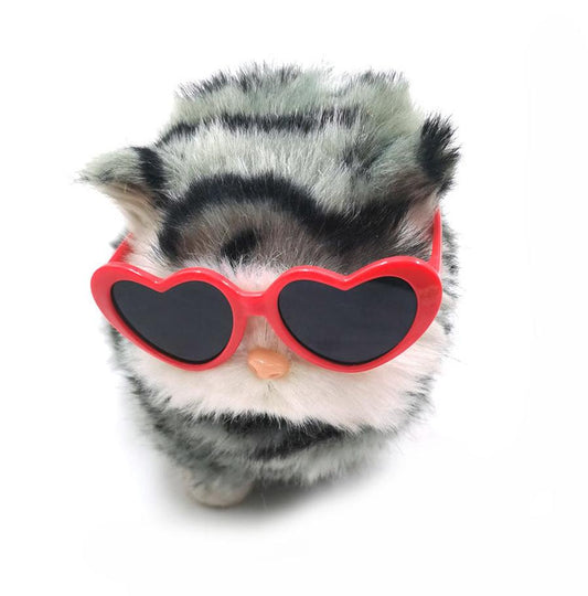 JMT-805450 Heart-Shaped Pet Sunglasses in Multiple Colors for Dogs and Cats