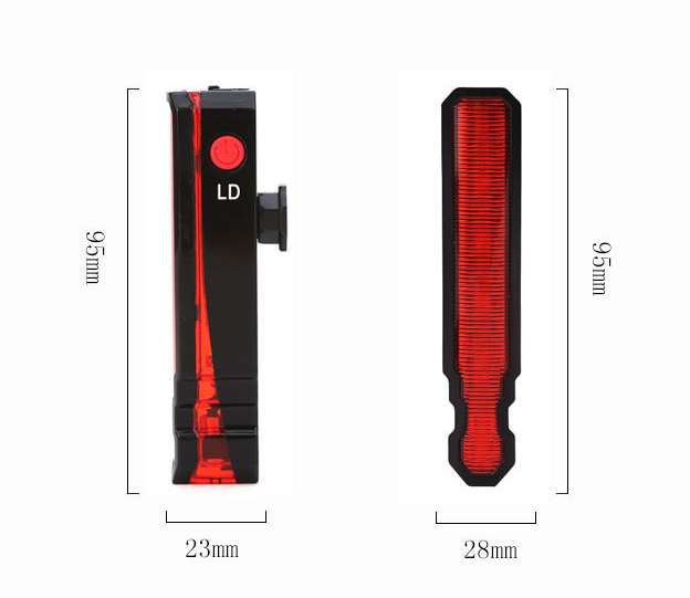JMT-805706 Cycling Laser Tail Light with Bright LED for Enhanced Visibility