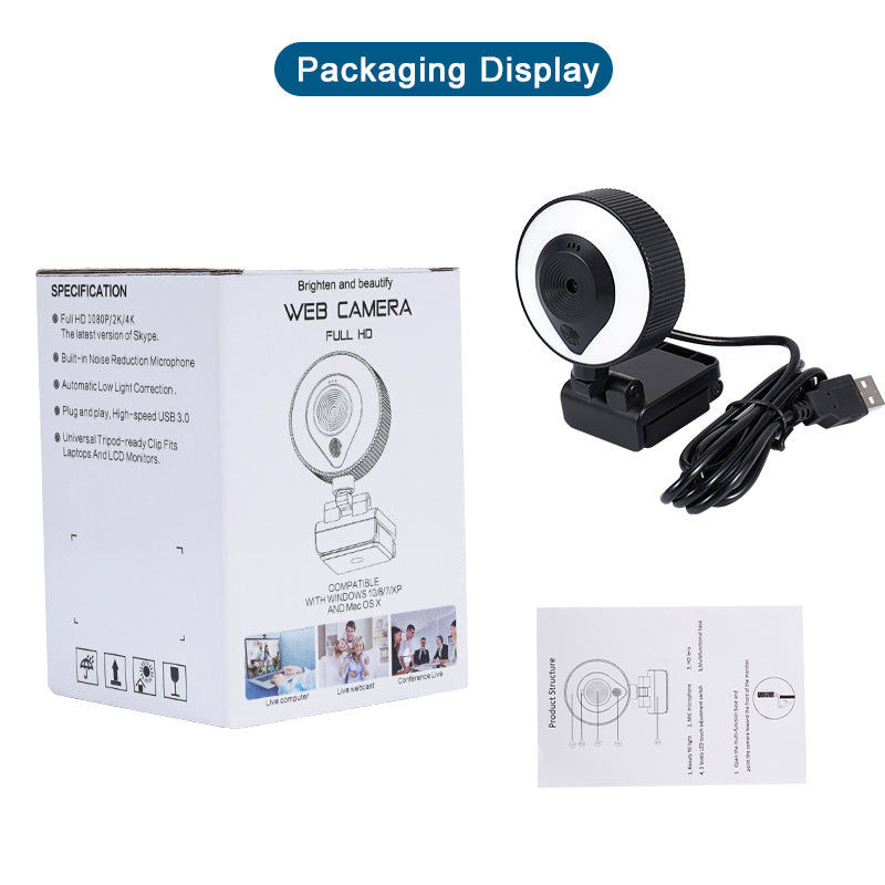 JMT-805962 2K HD USB Computer Camera with Auto Focus and Built-in Microphone