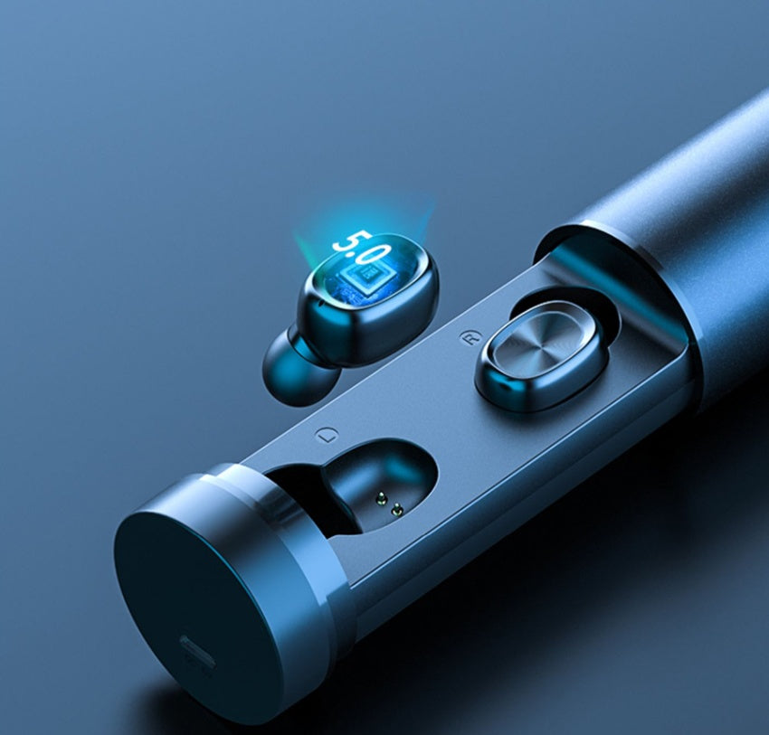 JMT-806282 Wireless Bluetooth Headset with LED Display - 9D HIFI Stereo, Ergonomic Design, Waterproof, Dual Microphone Capability