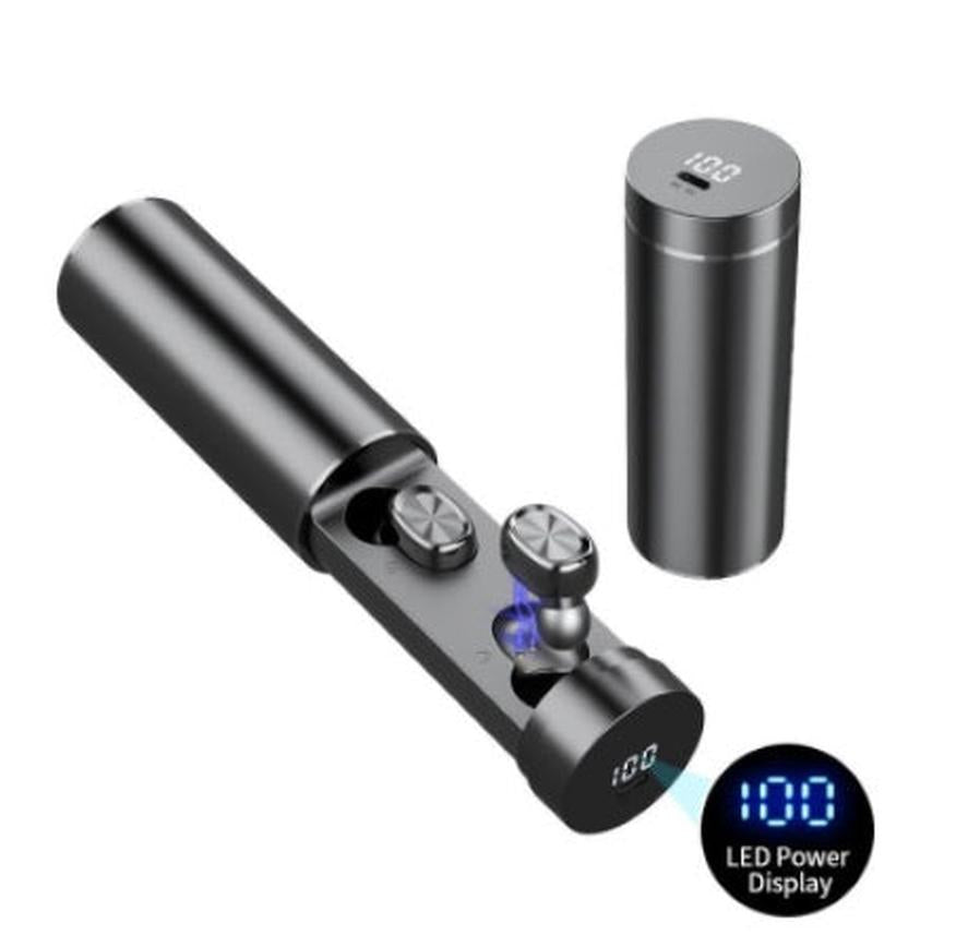 JMT-806282 Wireless Bluetooth Headset with LED Display - 9D HIFI Stereo, Ergonomic Design, Waterproof, Dual Microphone Capability