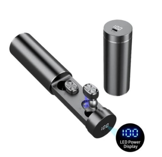 JMT-806282 Wireless Bluetooth Headset with LED Display - 9D HIFI Stereo, Ergonomic Design, Waterproof, Dual Microphone Capability