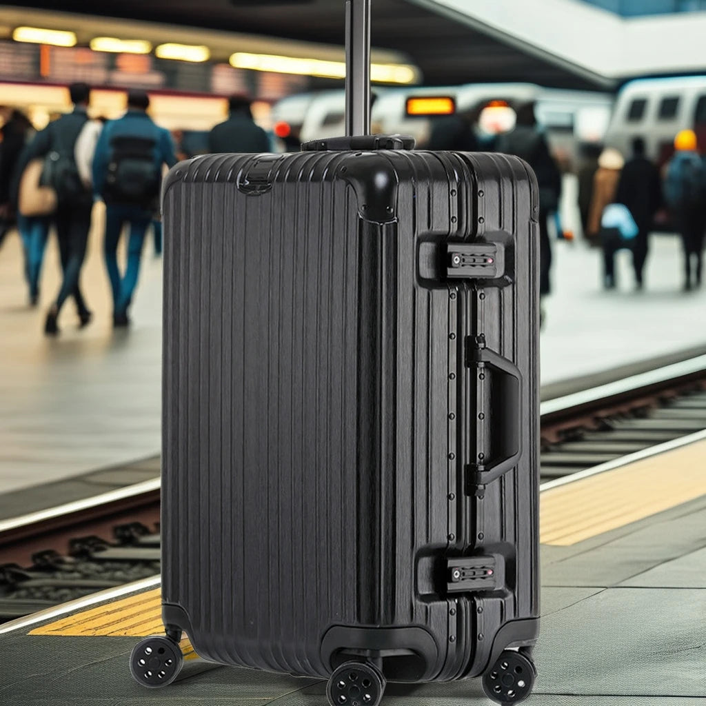 JMT-806666 Aluminium Frame Trolley Suitcase with Combination Lock for Business Travel