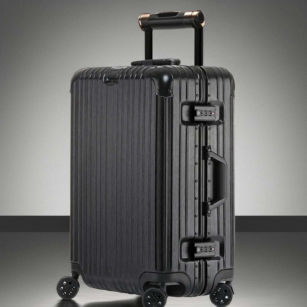 JMT-806666 Aluminium Frame Trolley Suitcase with Combination Lock for Business Travel
