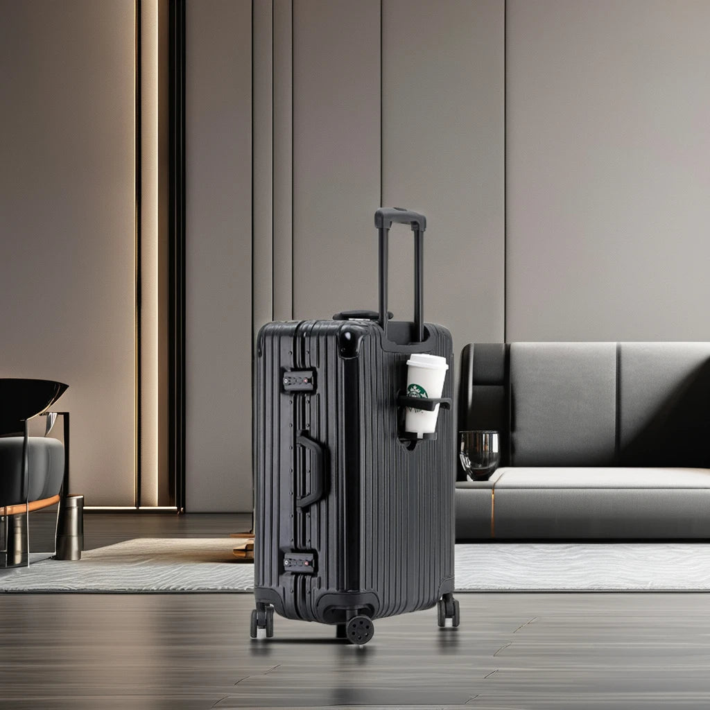 JMT-806666 Aluminium Frame Trolley Suitcase with Combination Lock for Business Travel