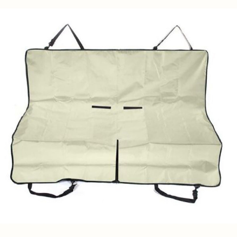 JMT-806794 Pet Protection Mat for Rear Car Seat - Oxford Cloth Seat Cushion in Black Knight, Butter Green, Retro White (1.45m x 1.3m)