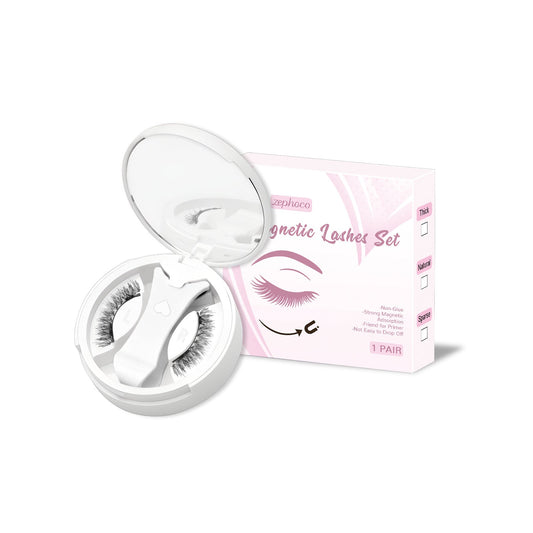 JMT-807050 Magnetic False Eyelashes Set - Includes 1/2/3 Pairs of Strips, Made with Chemical Fiber