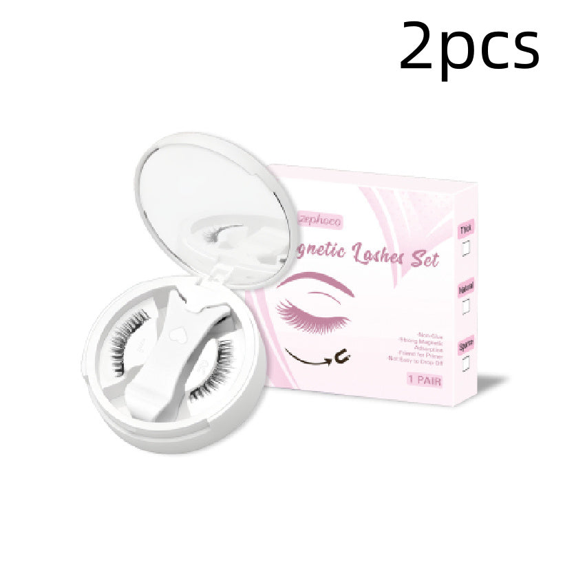 JMT-807050 Magnetic False Eyelashes Set - Includes 1/2/3 Pairs of Strips, Made with Chemical Fiber