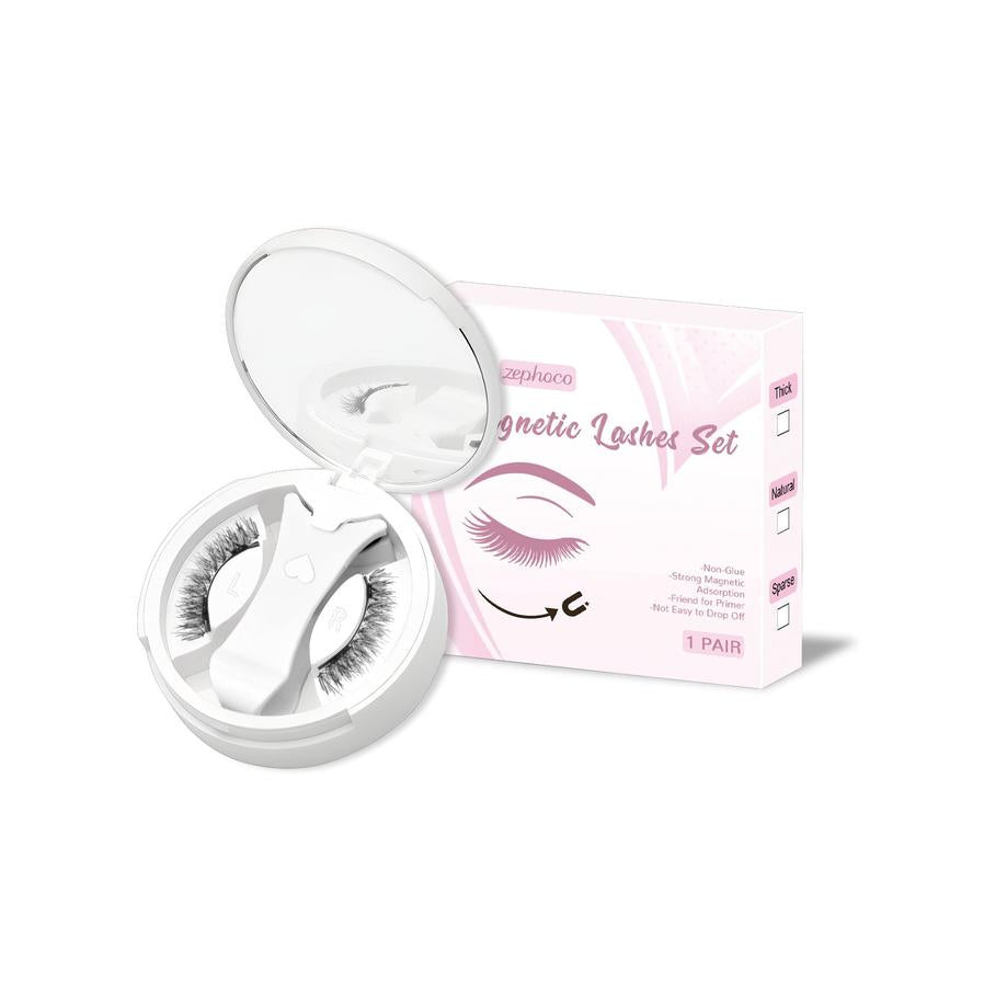 JMT-807050 Magnetic False Eyelashes Set - Includes 1/2/3 Pairs of Strips, Made with Chemical Fiber