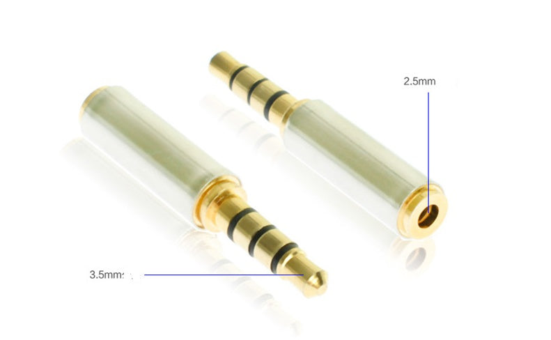 JMT-807114 2.5mm Male to 3.5mm Female Mobile Headset Adapter for Compatible Phones