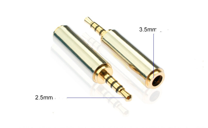 JMT-807114 2.5mm Male to 3.5mm Female Mobile Headset Adapter for Compatible Phones