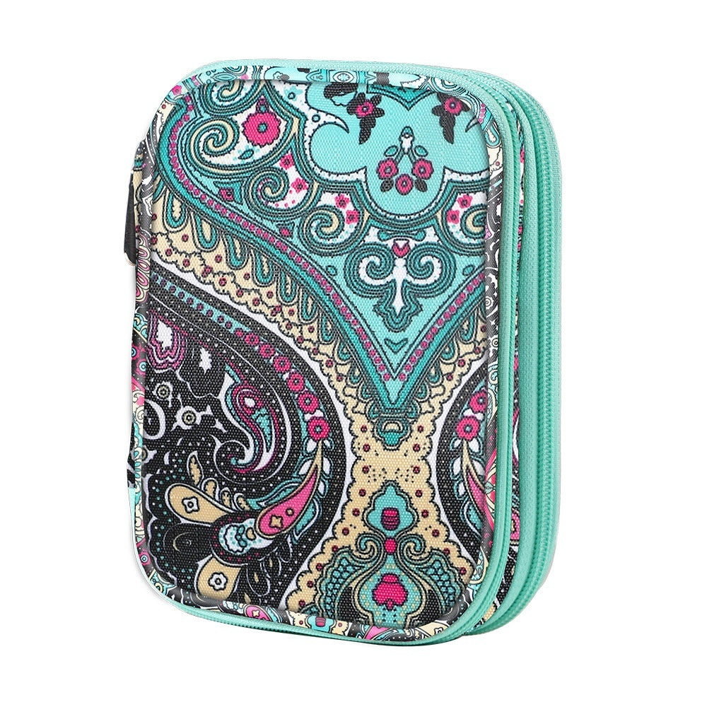 JMT-807114 Green Lily Living Room Storage Bag - 600D Oxford Cloth Handbag with Floral Patterns