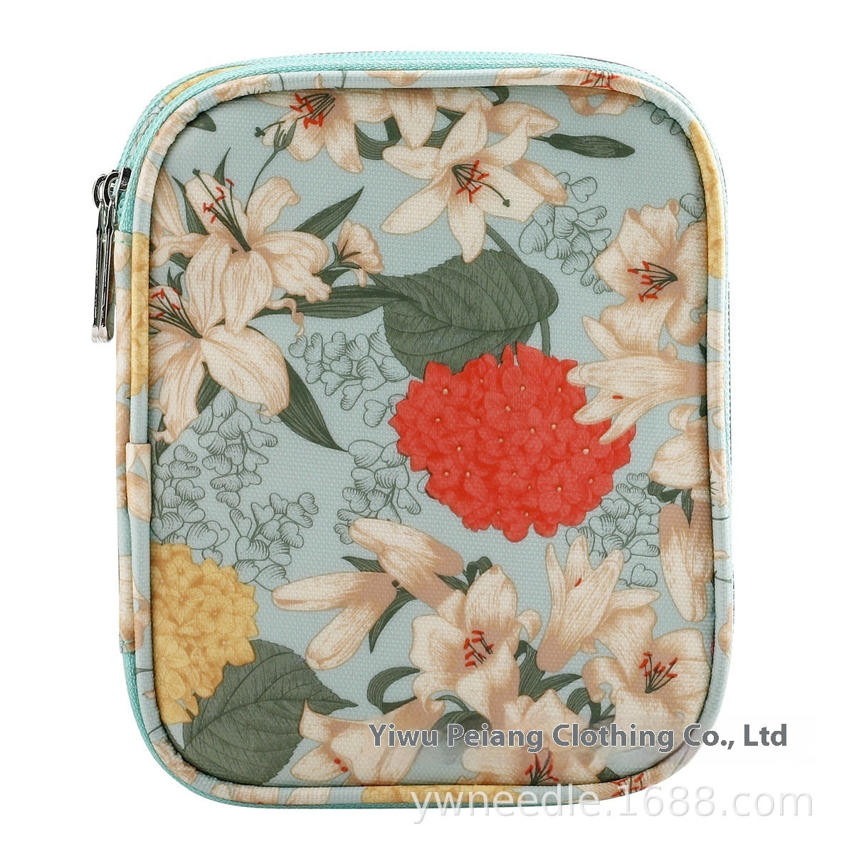 JMT-807114 Green Lily Living Room Storage Bag - 600D Oxford Cloth Handbag with Floral Patterns