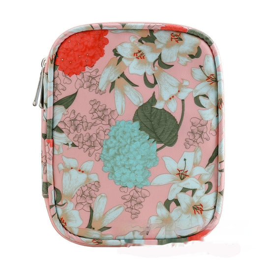 JMT-807114 Green Lily Living Room Storage Bag - 600D Oxford Cloth Handbag with Floral Patterns