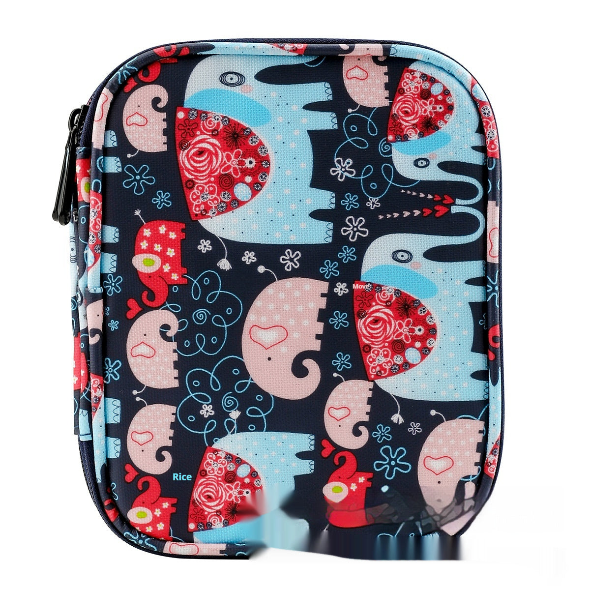 JMT-807114 Green Lily Living Room Storage Bag - 600D Oxford Cloth Handbag with Floral Patterns