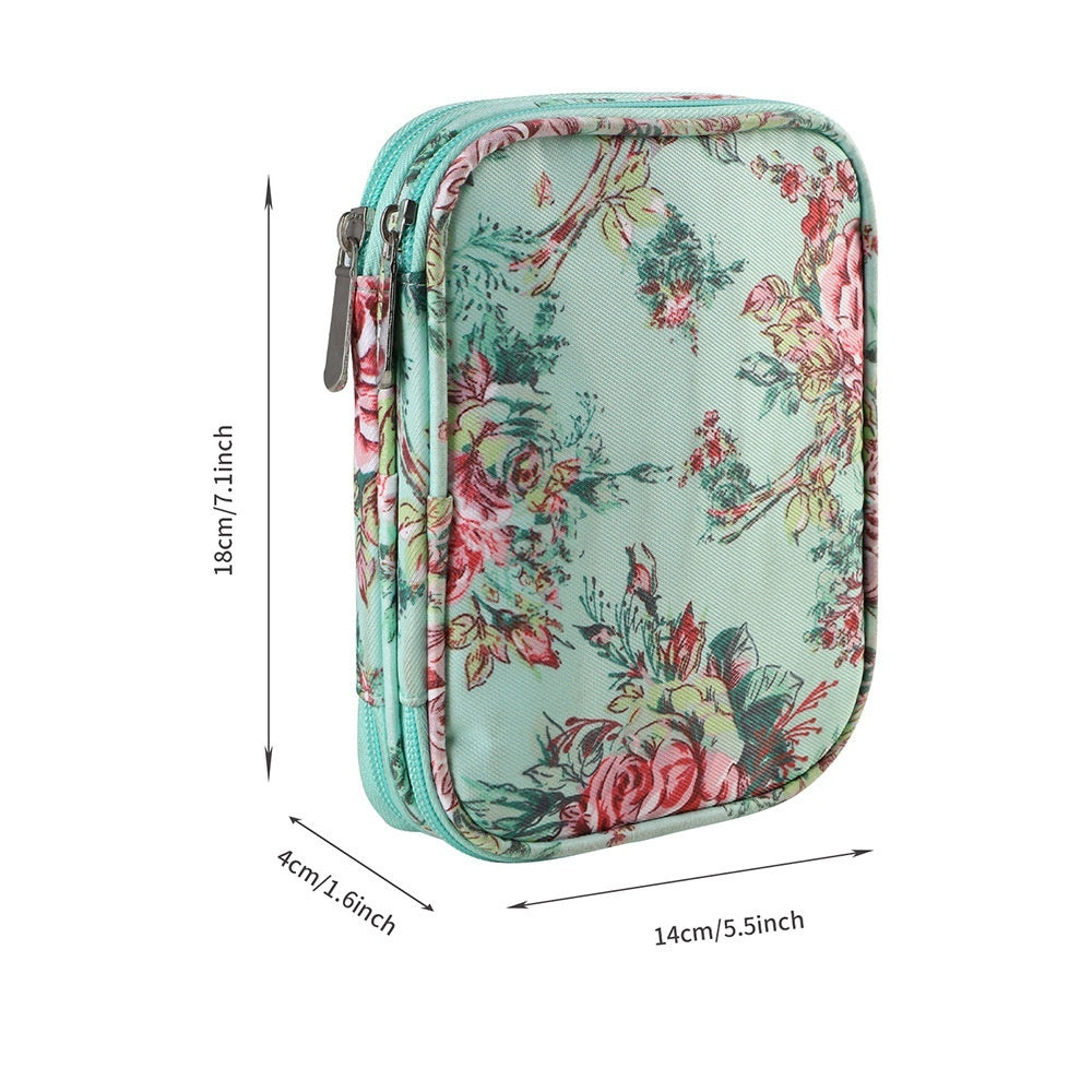 JMT-807114 Green Lily Living Room Storage Bag - 600D Oxford Cloth Handbag with Floral Patterns