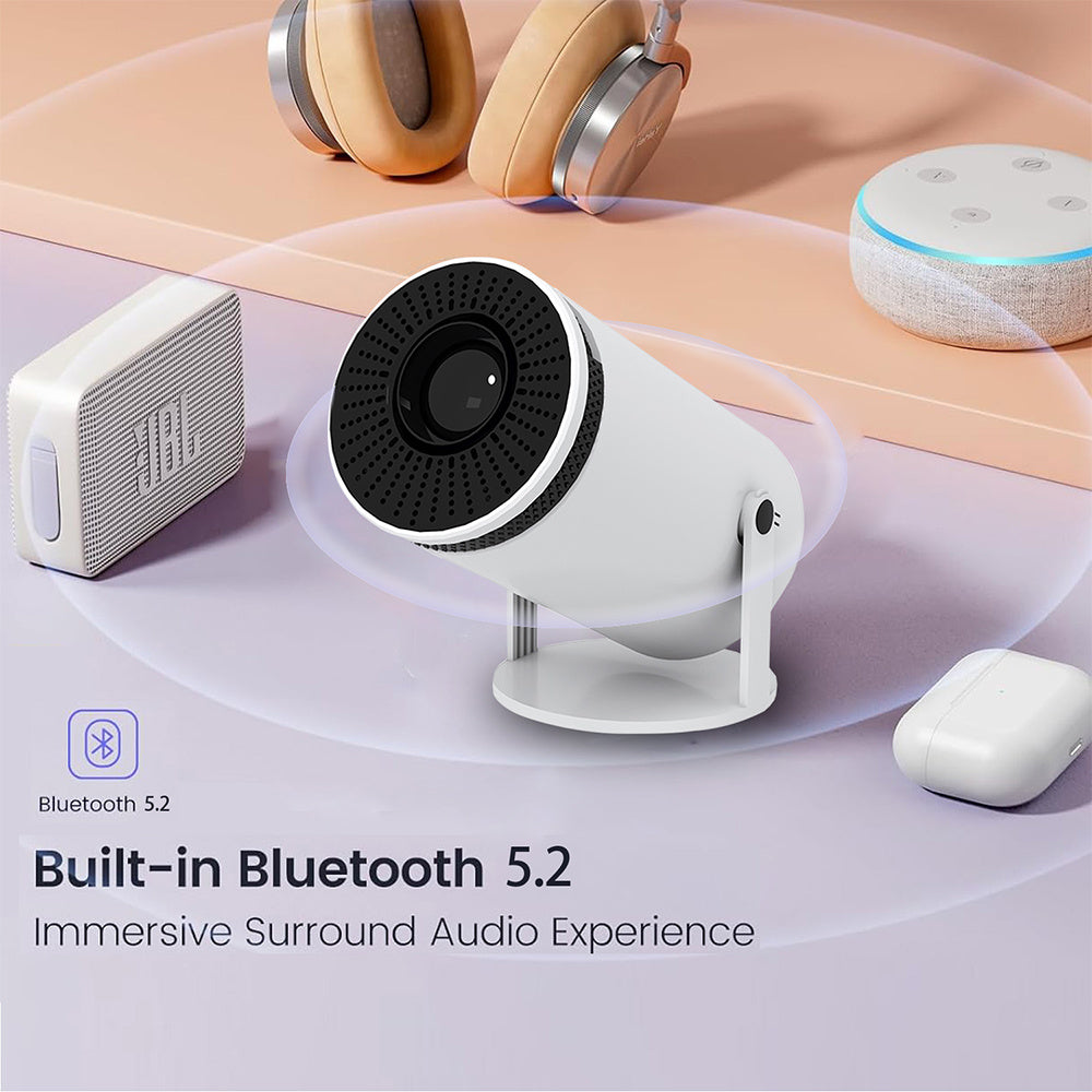 JMT-807114 Portable Mini 4K HD Projector with Bluetooth for Home Theater and Outdoor Use
