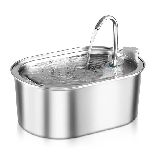 JMT-807306 Stainless Steel Pet Water Fountain with Quiet Pump for Cats and Puppies