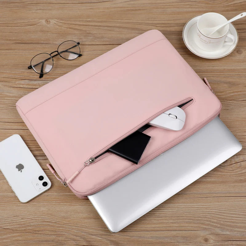 JMT-807754 Custom Soft Laptop Sleeve Cover for MacBook and Mac Pro - Black Briefcase Style