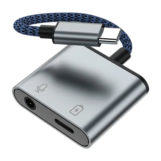 JMT-807754 USB-C to 3.5mm Headphone Jack Adapter with Type-C Charging Support for Samsung S20 and iPad Pro