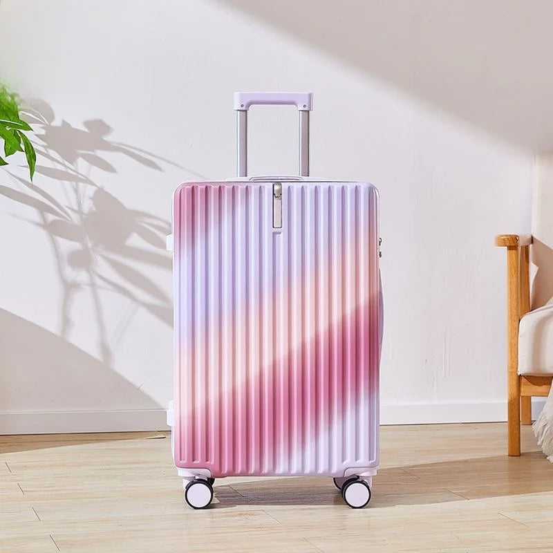 JMT-807818 Lightweight Waterproof ABS 4-Piece Suitcase Set with Soft Handle and Rotary Casters
