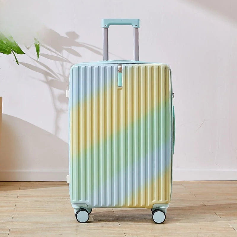 JMT-807818 Lightweight Waterproof ABS 4-Piece Suitcase Set with Soft Handle and Rotary Casters