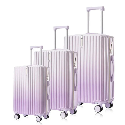 JMT-807818 Lightweight Waterproof ABS 4-Piece Suitcase Set with Soft Handle and Rotary Casters