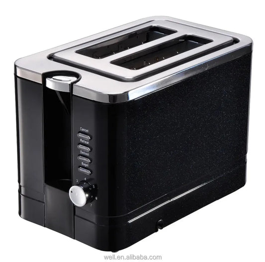 JMT-807882 Stainless Steel 750W 2-Slice Toaster with Adjustable Browning Control