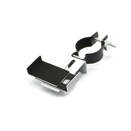 JMT-807946 Universal Smartphone Adapter - Adjustable Metal Holder for 60-95mm Width Devices, Black & Silver