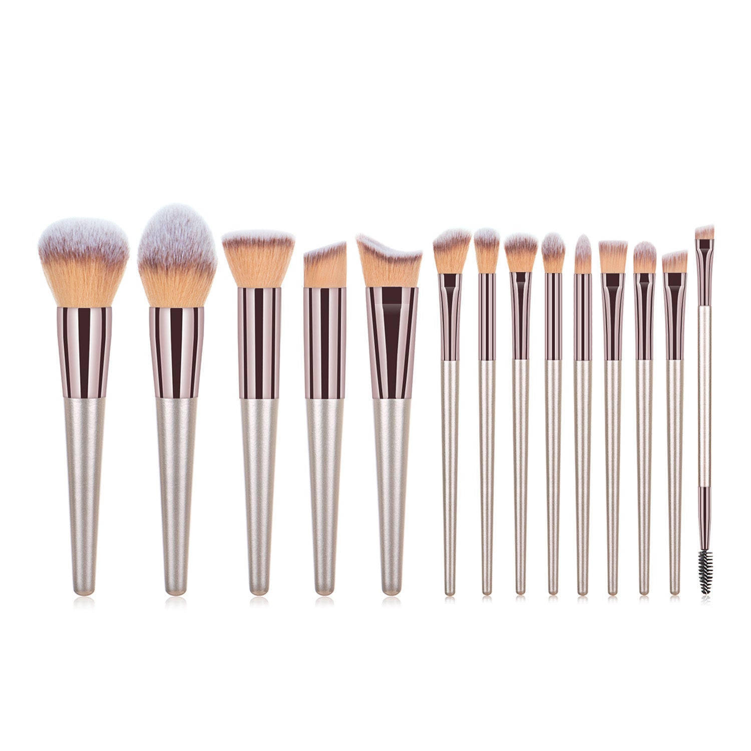 JMT-808074 22-Piece Loose Powder Blush and Eyeshadow Makeup Brush Set with Wooden Handles and Soft Man-Made Fibers