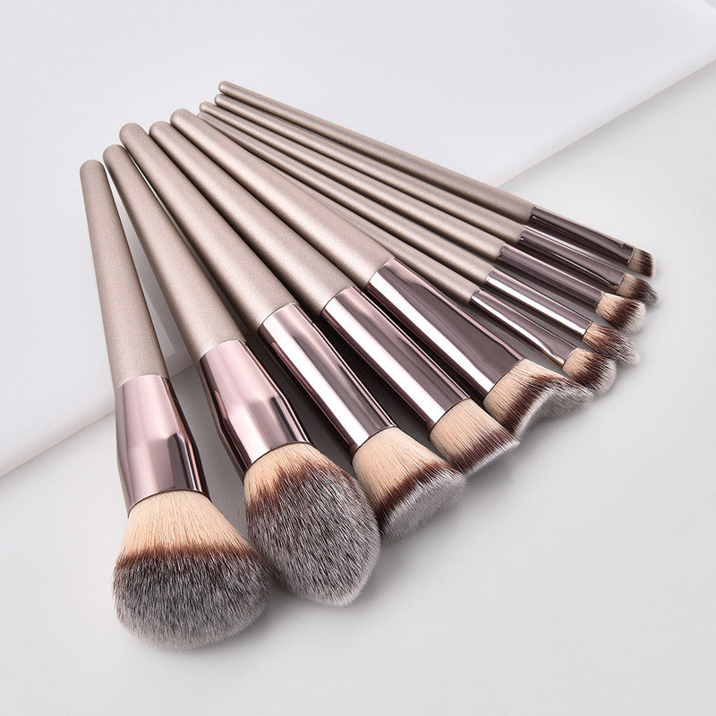 JMT-808074 22-Piece Loose Powder Blush and Eyeshadow Makeup Brush Set with Wooden Handles and Soft Man-Made Fibers