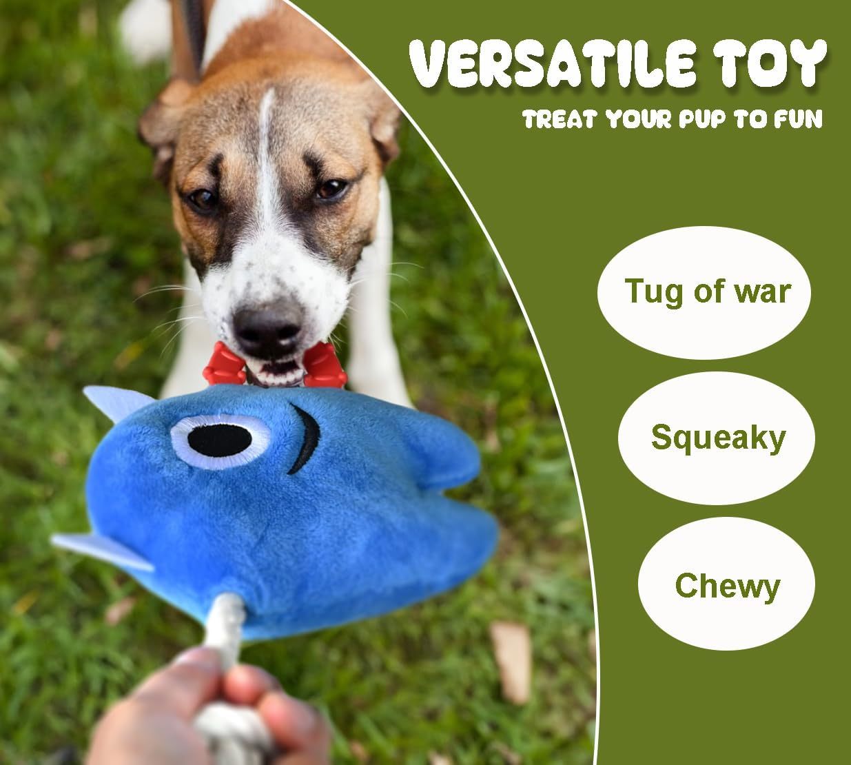 JMT-808074 Durable Plush and Rope Dog Chew Toys for Interactive Play and Tugging - Perfect for Small to Large Breeds